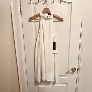 BRAND NEW (w tag) Lulu's White Halter Flowy Mini Dress